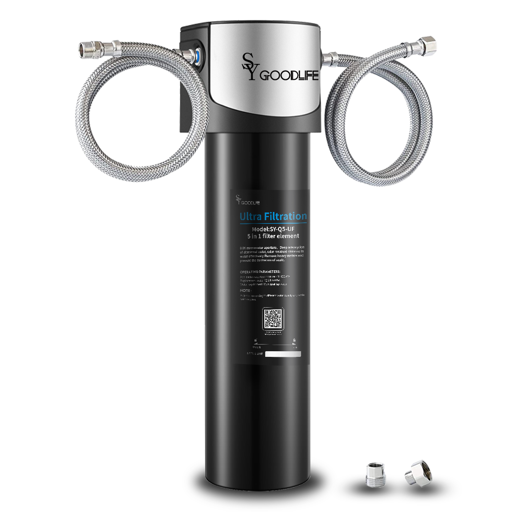 Q5-UF15,0.01 Micron Ultra Water Filter,Under Sink Water Filtration System, Reduces PFAS, PFOA/PFOS, Heavy Metals, Chlorine, Bad Taste & Odor,NSF/ANSI 42&53 Certified.1 Year.