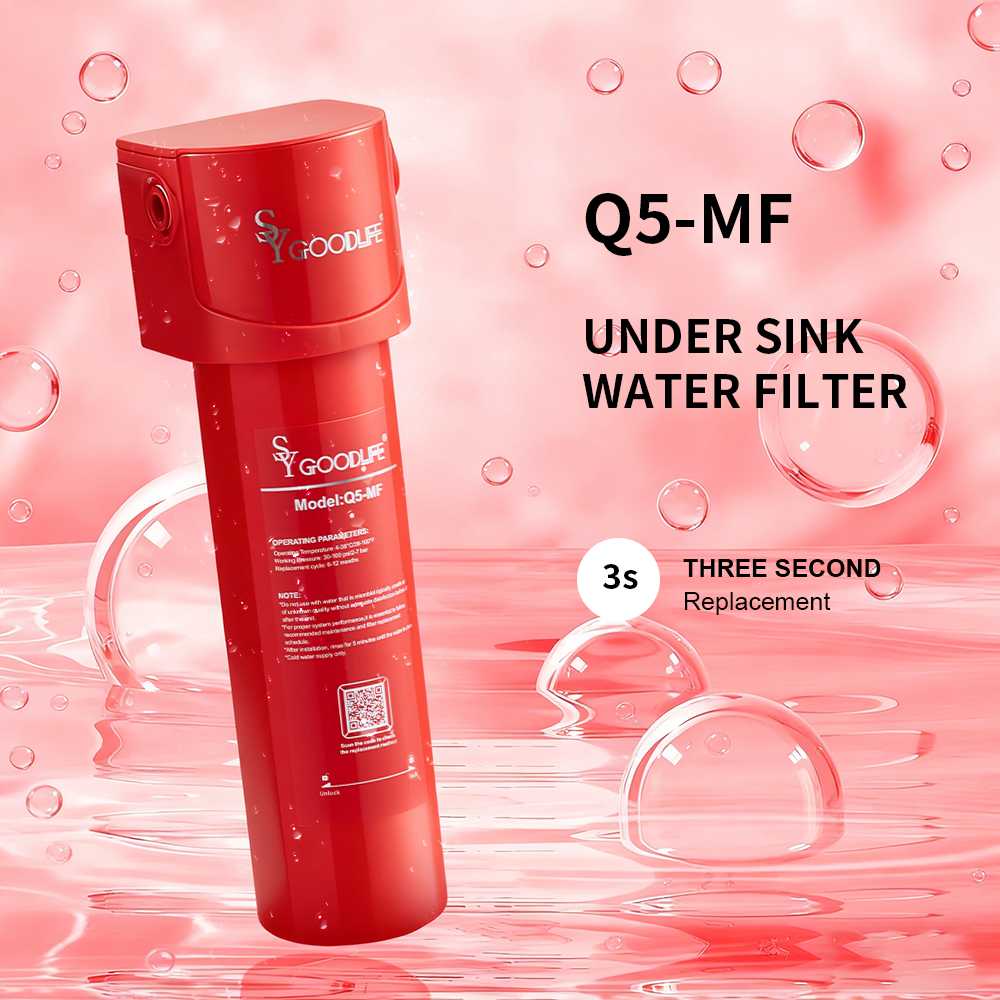 SY GOODLIFE Q5-MF 10K Gollons Under Sink Water Filter,Reduces Fluoride, Lead,Chlorine and Odors,NSF/ANSI 42&53 Certified