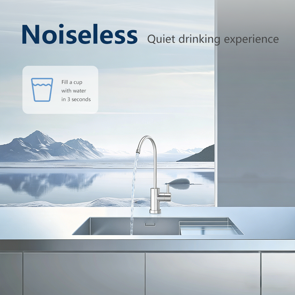 SYGOODLIFE SY-U50 Compact Under-Sink UF Water Purification System,Easier to install No electricity needed,Zero waste water,No water tank required, More compact