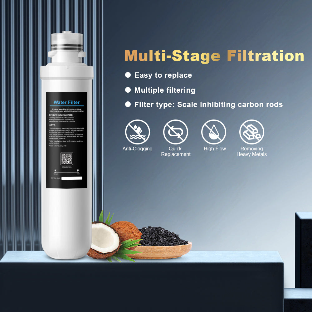 K5 Replacement Filter Scale Inhibition Carbon Filter for Instant Boiling Hot Water Tap Filter(K5 Filter Head Special Version)