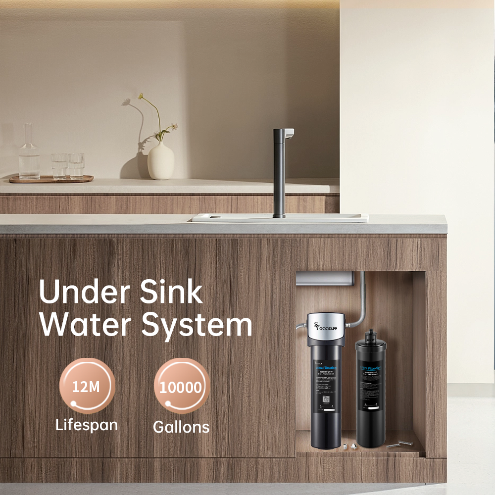 Q5-UF15,0.01 Micron Ultra Water Filter,Under Sink Water Filtration System, Reduces PFAS, PFOA/PFOS, Heavy Metals, Chlorine, Bad Taste & Odor,NSF/ANSI 42&53 Certified.1 Year.