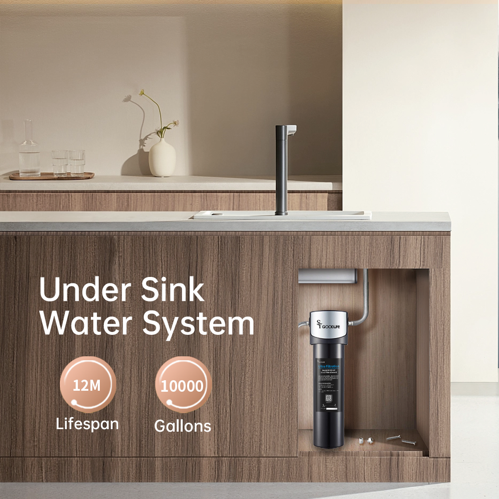 Q5-UF15,0.01 Micron Ultra Water Filter,Under Sink Water Filtration System, Reduces PFAS, PFOA/PFOS, Heavy Metals, Chlorine, Bad Taste & Odor,NSF/ANSI 42&53 Certified.1 Year.