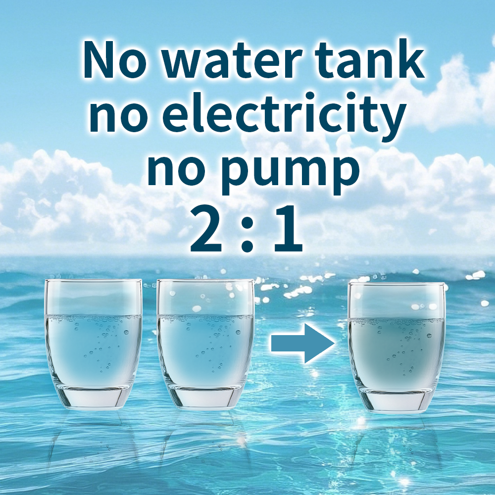 SY GOODLIFE DF-56 Reverse Osmosis System, Tankless,not Require Electricity Reverse Osmosis Under Sink Water Filter,2:1 Pure to Drain,0 Power Consumption