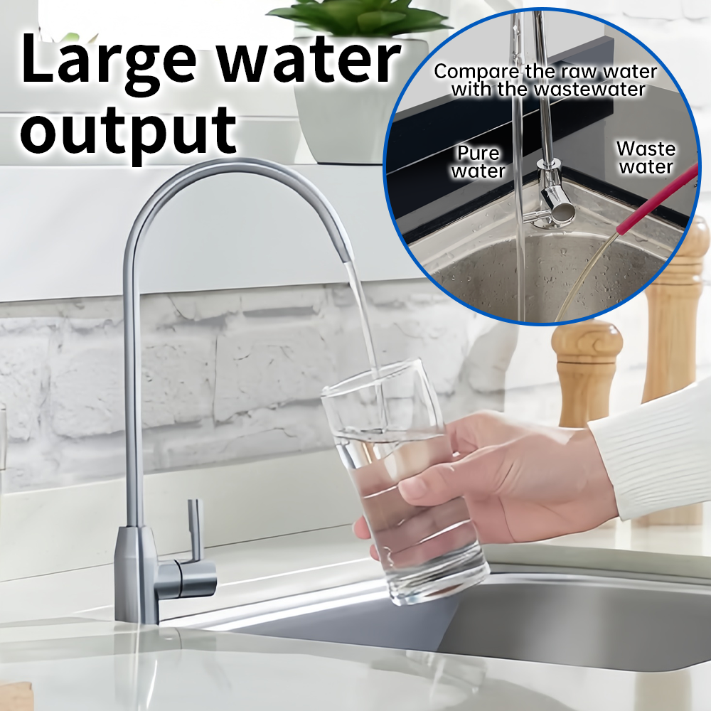 SY GOODLIFE DF-56 Reverse Osmosis System, Tankless,not Require Electricity Reverse Osmosis Under Sink Water Filter,2:1 Pure to Drain,0 Power Consumption