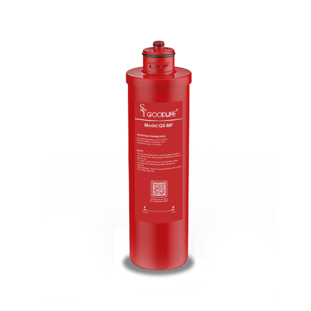 Cartouche de remplacement SY GOODLIFE Q5-MF(AS) pour filtre à eau sous évier à connexion rapide, réduit efficacement le fluorure, le plomb, le chlore et les odeurs. 