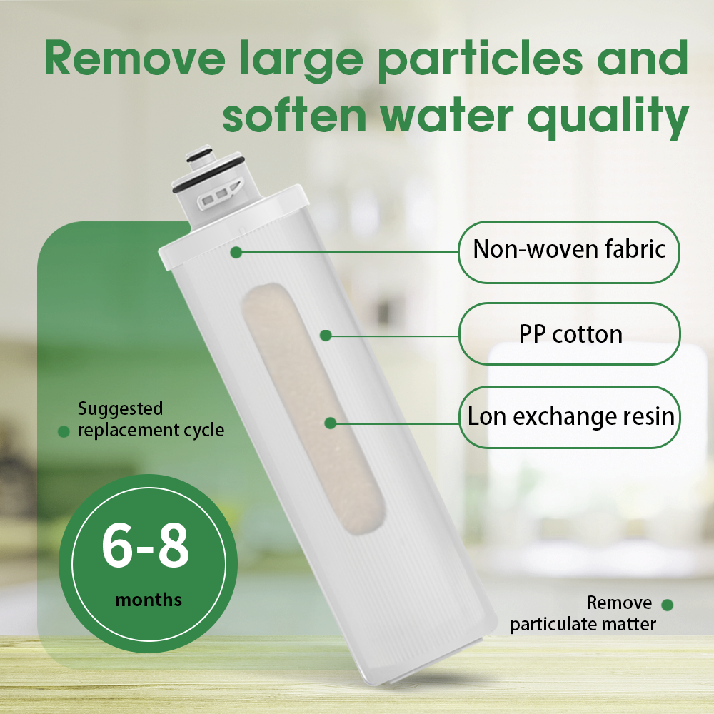 Cartouche de remplacement pour filtre à eau sous évier SYGOODLIFE SY-PP, compatible avec le système de filtration d'eau à 3 étapes SY-M3-CF.