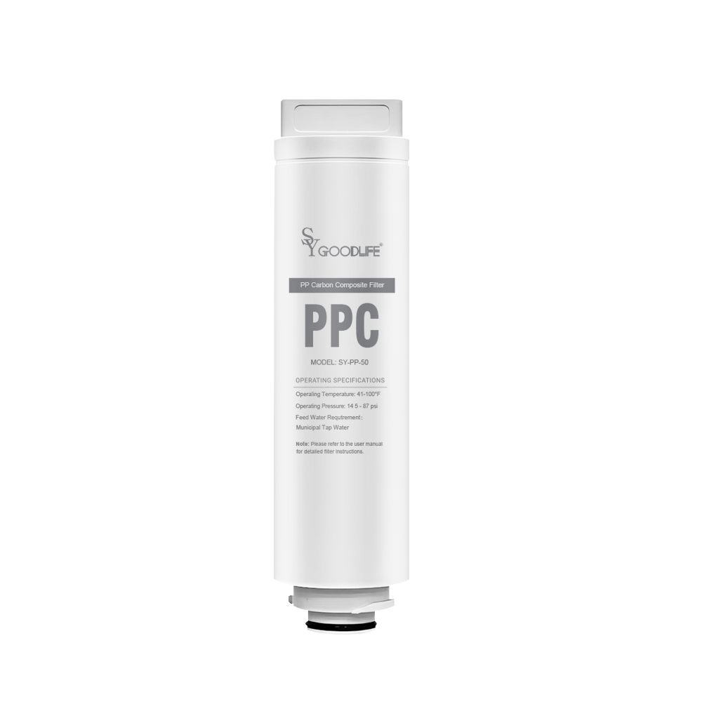 PPC Replacement Filter for SYGOODLIFE SY-U50 Under-Sink Water Purifier, 1st-Stage Sediment Pre-Filter, Compatible with SY-U50 Zero-Waste No-Electricity System